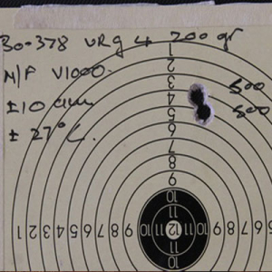Two shot grouping, 200gr PlainsMaste, 500 yards, 30-378